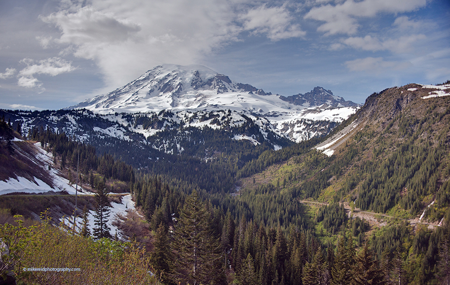 Stevens Canyon Road View of Mount Rainier